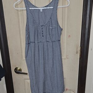 Hollister Black and White Striped Midi Dress